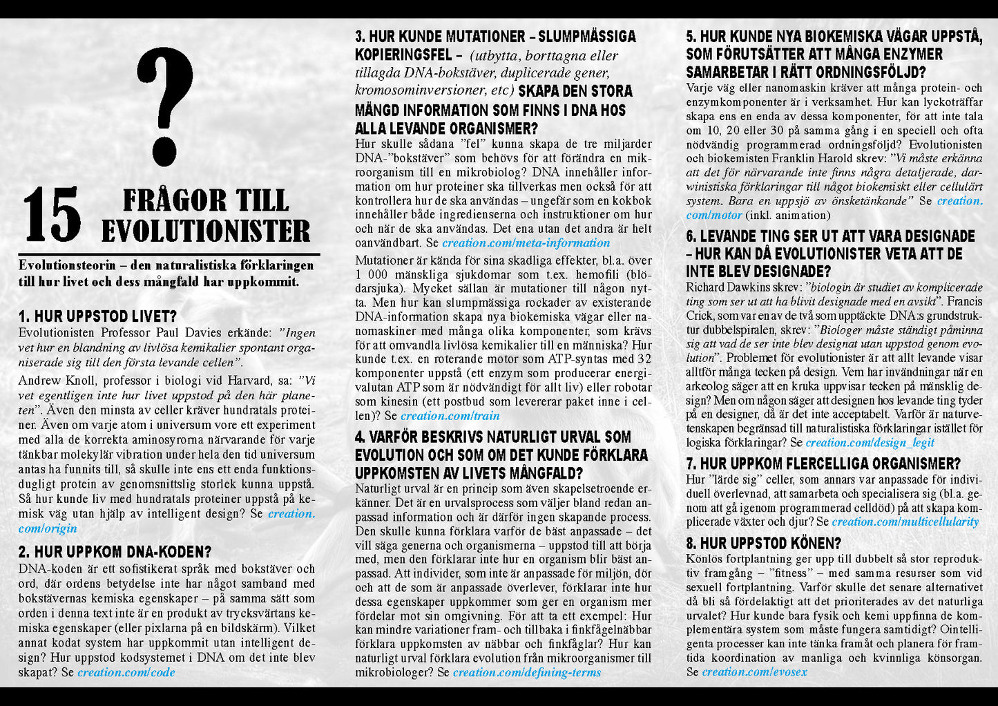 Traktat Evolutionen bevisad?