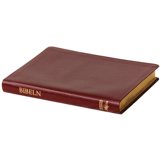 Folkbibeln 2015 Slimline konstskinn röd