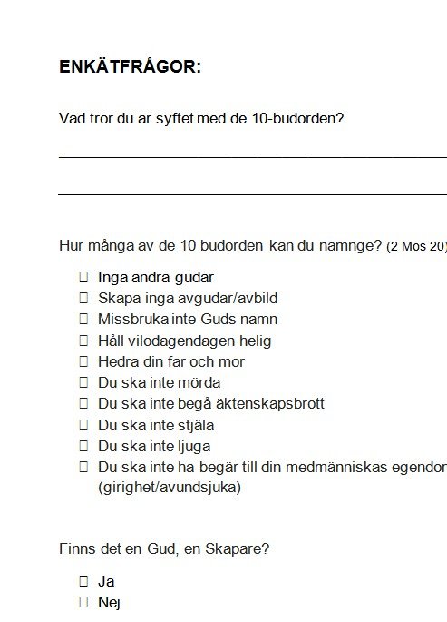 Enkät "Om folks tro"