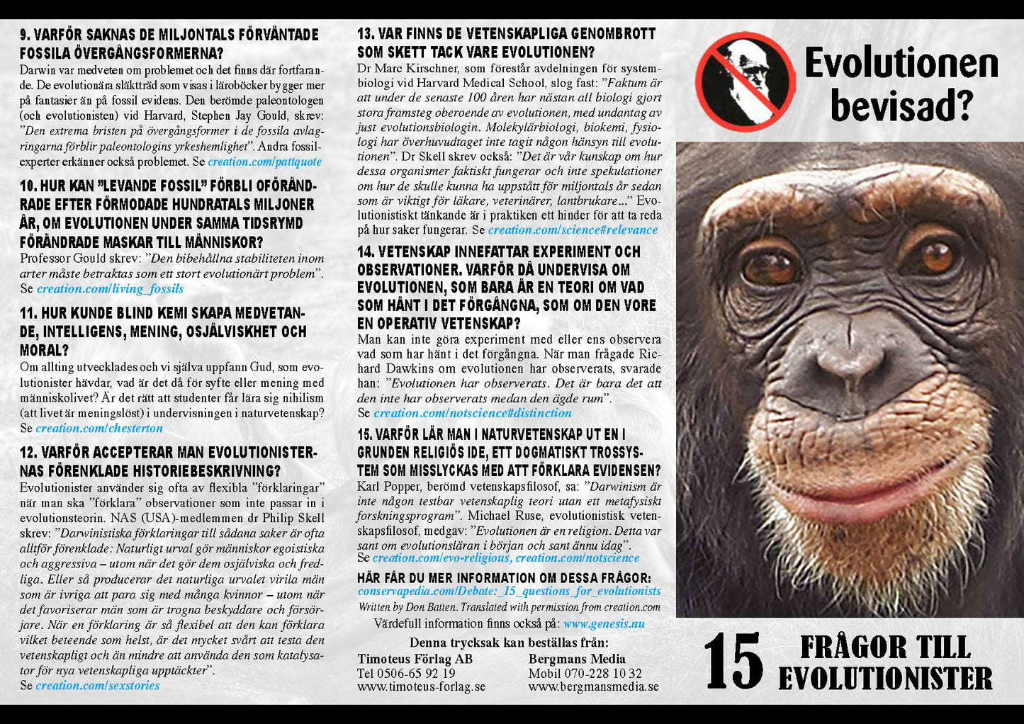 Traktat Evolutionen bevisad?