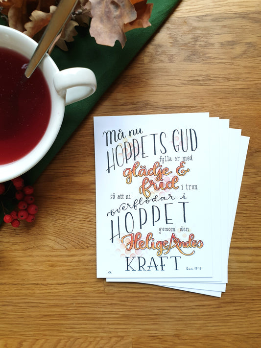 Vykort 10 pack "Hoppfyllda Bibelord"