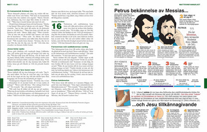 Steg för steg Studiebibel, blå skinnimitation (Folkbibeln 2015)