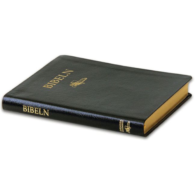 Folkbibeln 1998 Slimline cabraskinn svart