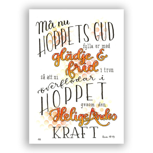 Storkort  "Må nu hoppets Gud...."