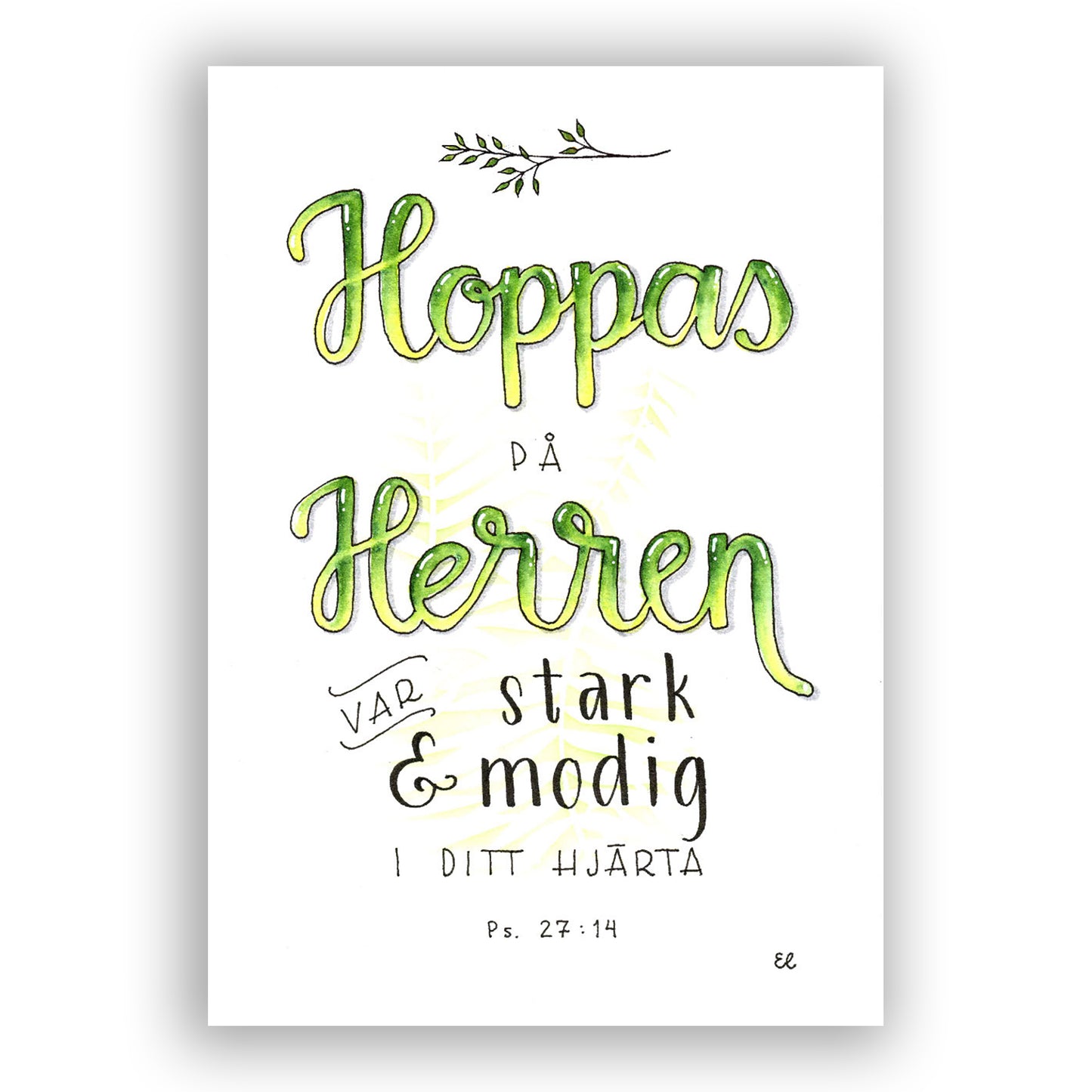 Storkort  "Hoppas på Herren...."
