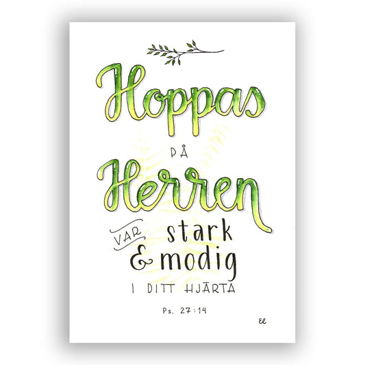 Storkort  "Hoppas på Herren...."